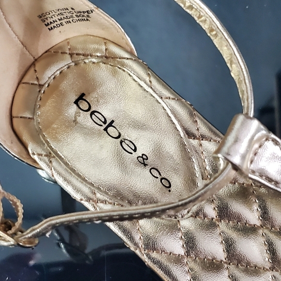bebe Gold Sandals - Picture 5 of 7